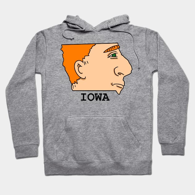 A funny map of Iowa Hoodie by percivalrussell